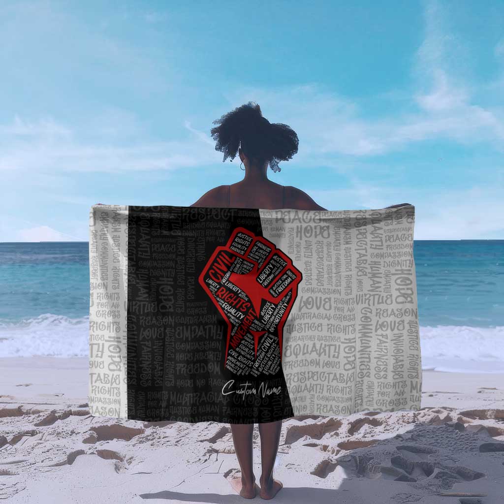 Personalized Civil Rights Movement Justice Fist Sarong DT02