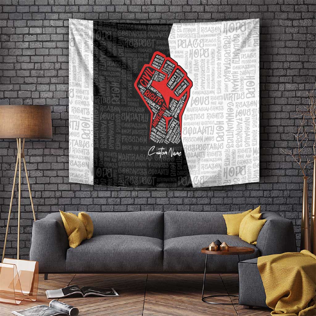 Personalized Civil Rights Movement Justice Fist Tapestry DT02