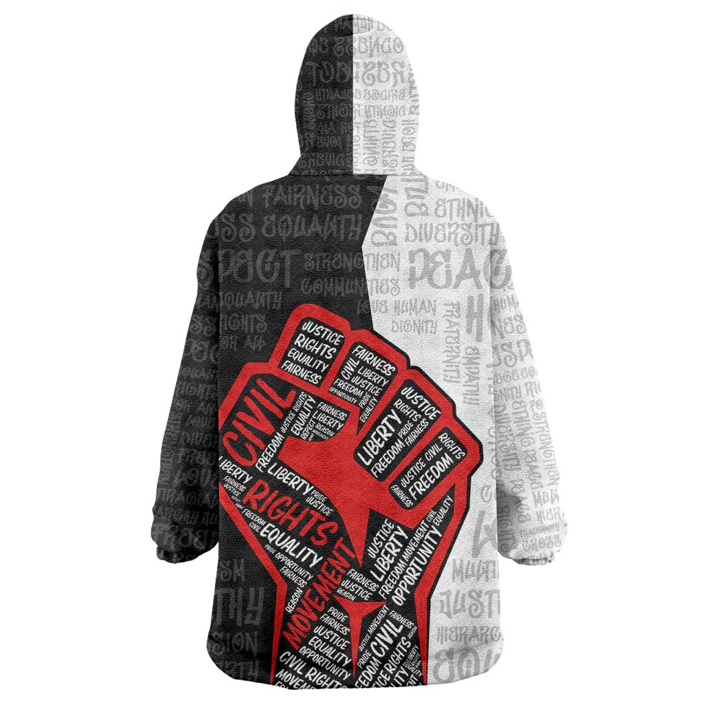 Personalized Civil Rights Movement Justice Fist Wearable Blanket Hoodie DT02