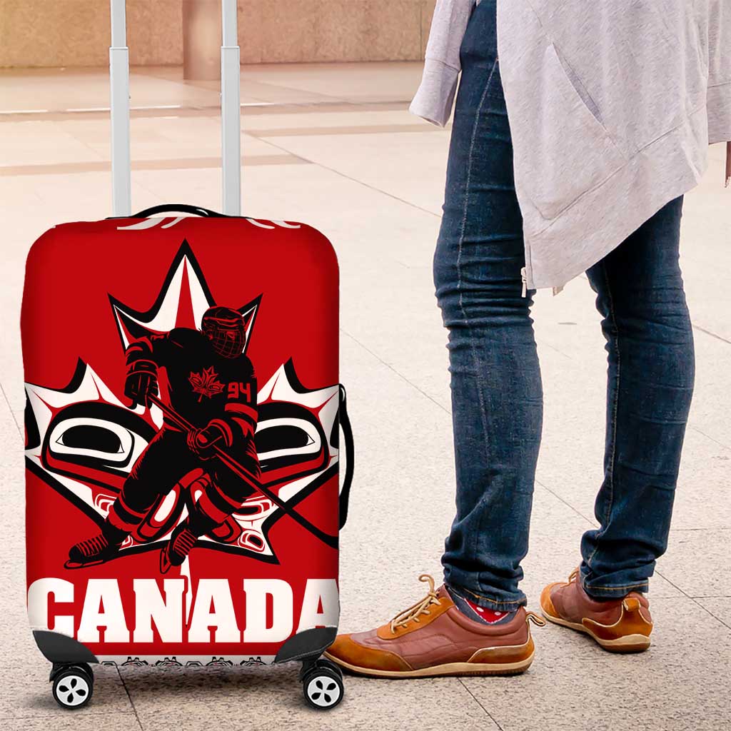 Haida Hockey Canada Luggage Cover Maple Leaf DT02