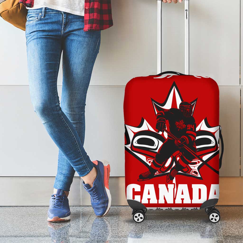Haida Hockey Canada Luggage Cover Maple Leaf DT02