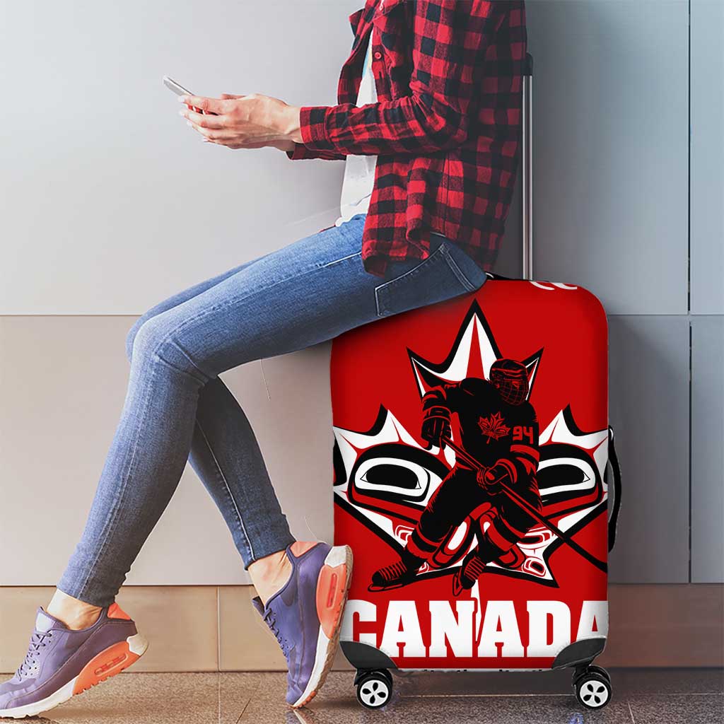 Haida Hockey Canada Luggage Cover Maple Leaf DT02