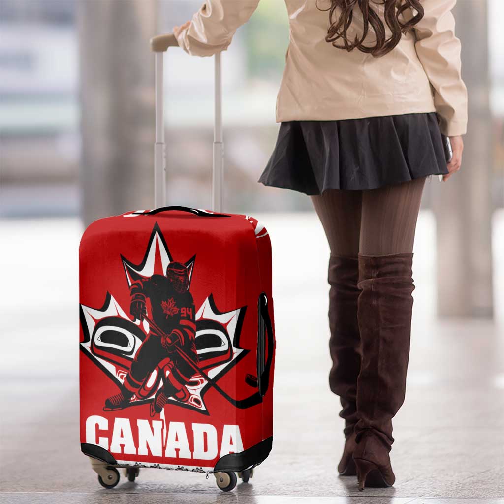 Haida Hockey Canada Luggage Cover Maple Leaf DT02