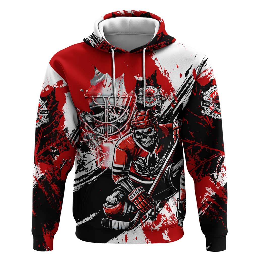 Canada Hockey Skull Life and Death Hoodie DT02