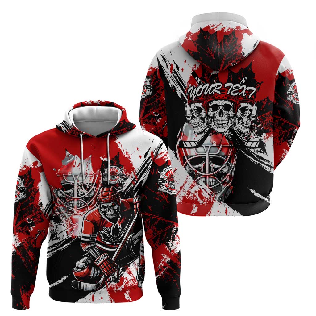 Canada Hockey Skull Life and Death Hoodie DT02