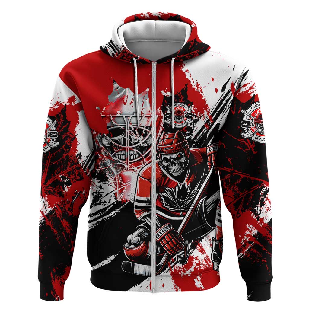 Canada Hockey Skull Life and Death Hoodie DT02