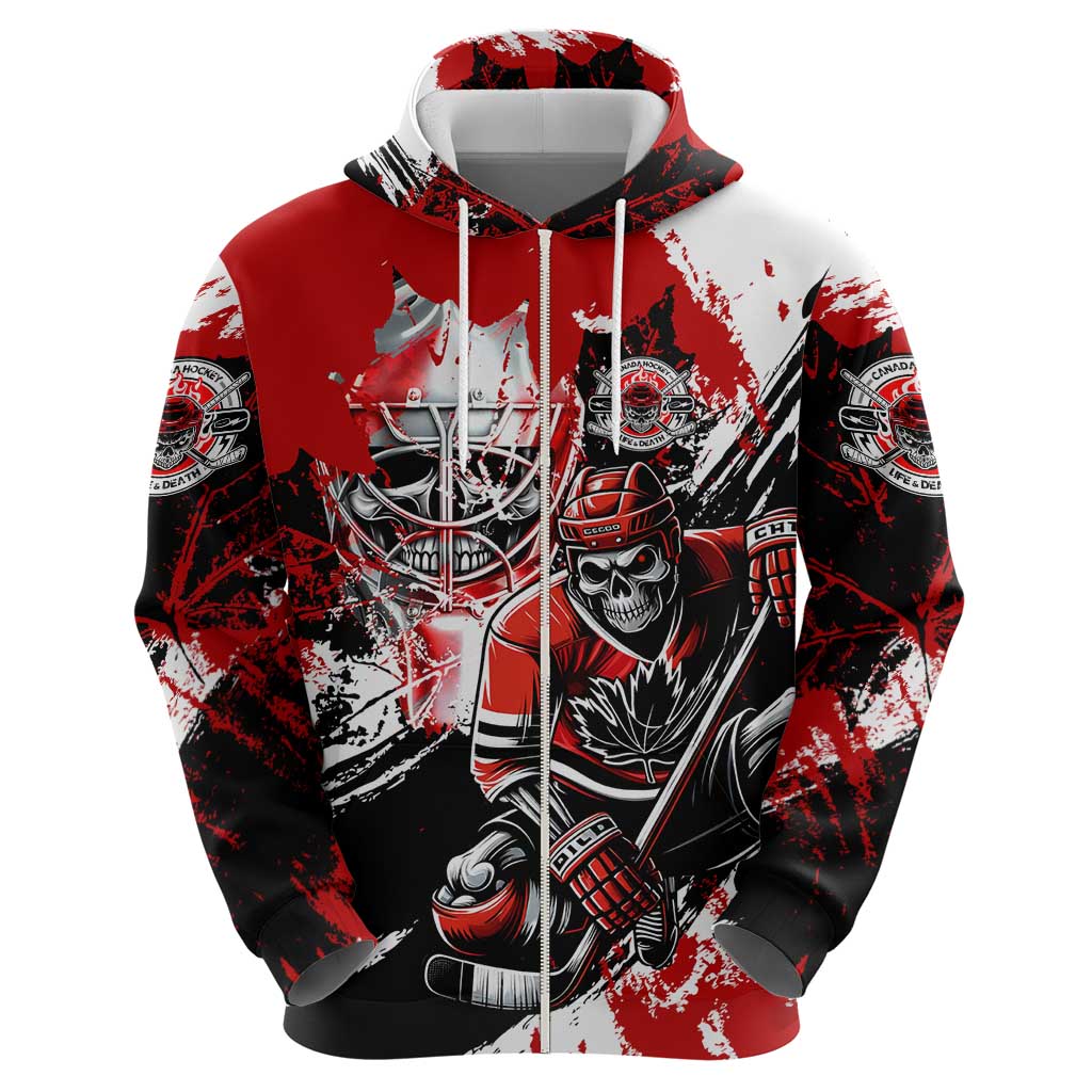 Canada Hockey Skull Life and Death Hoodie DT02