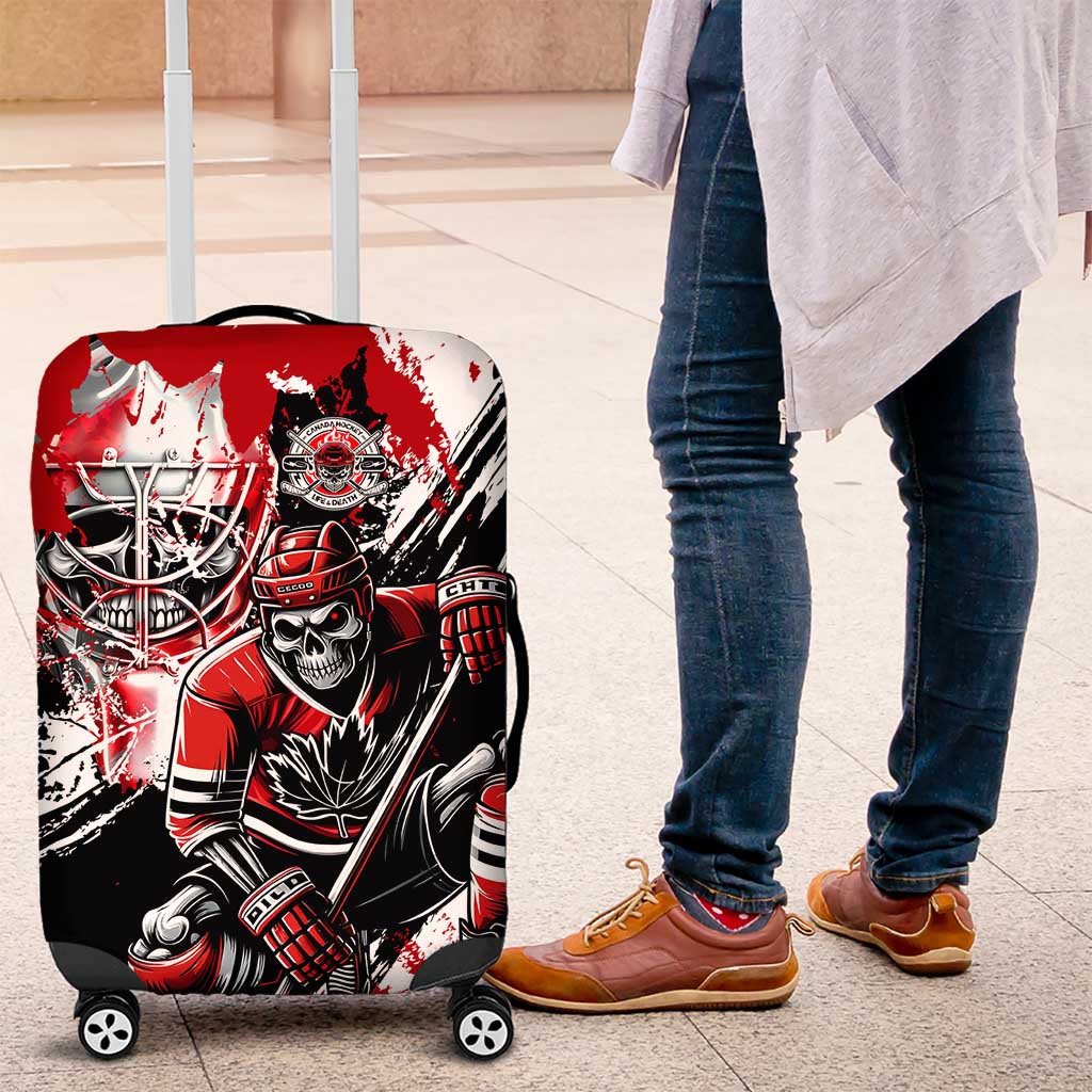 Canada Hockey Skull Life and Death Luggage Cover DT02