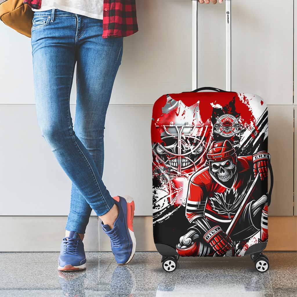 Canada Hockey Skull Life and Death Luggage Cover DT02