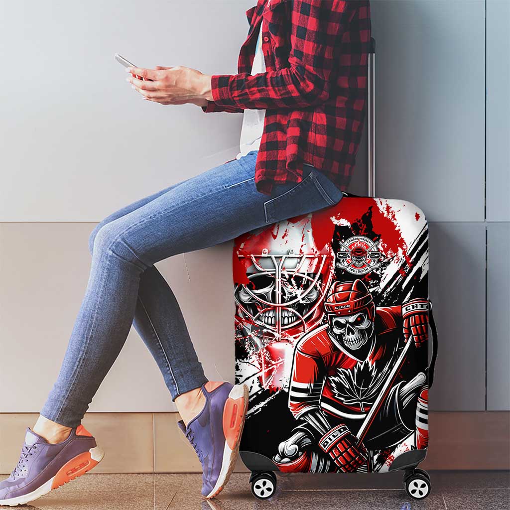Canada Hockey Skull Life and Death Luggage Cover DT02