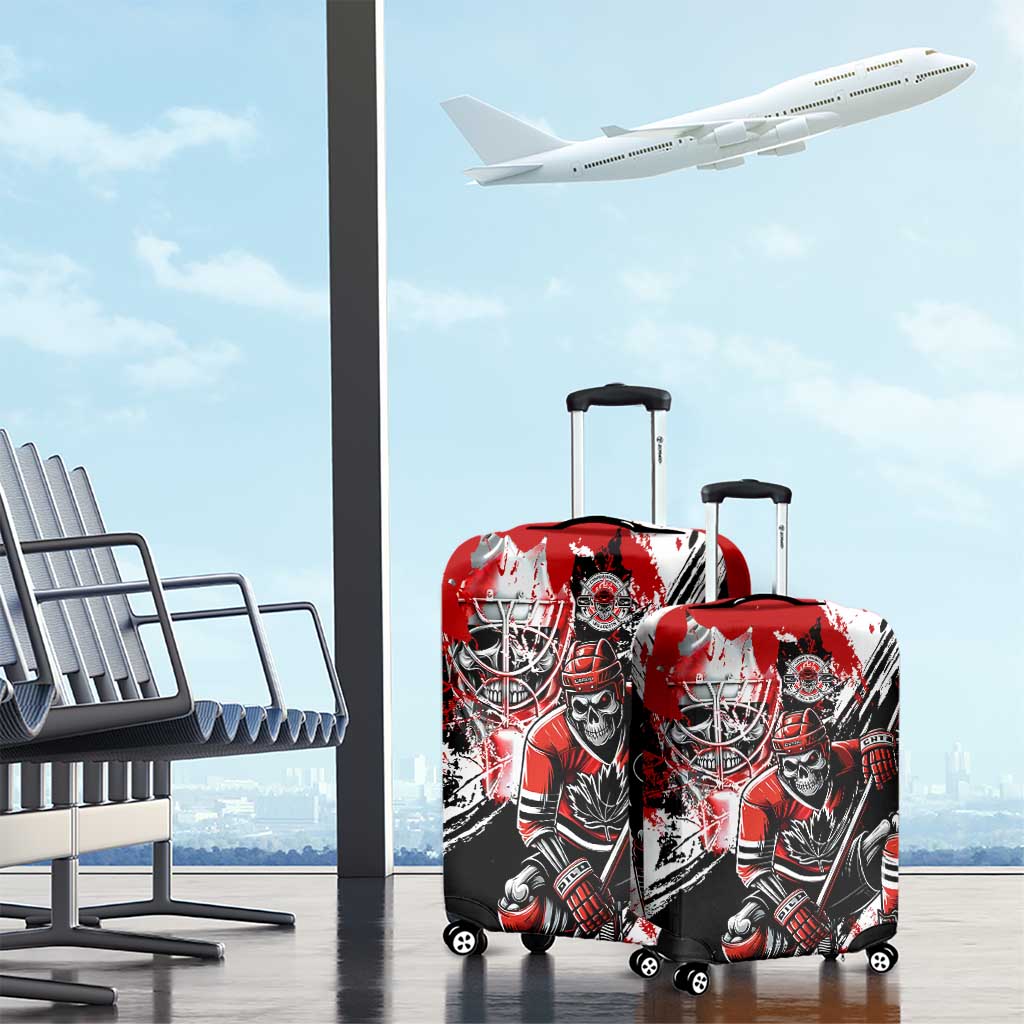 Canada Hockey Skull Life and Death Luggage Cover DT02