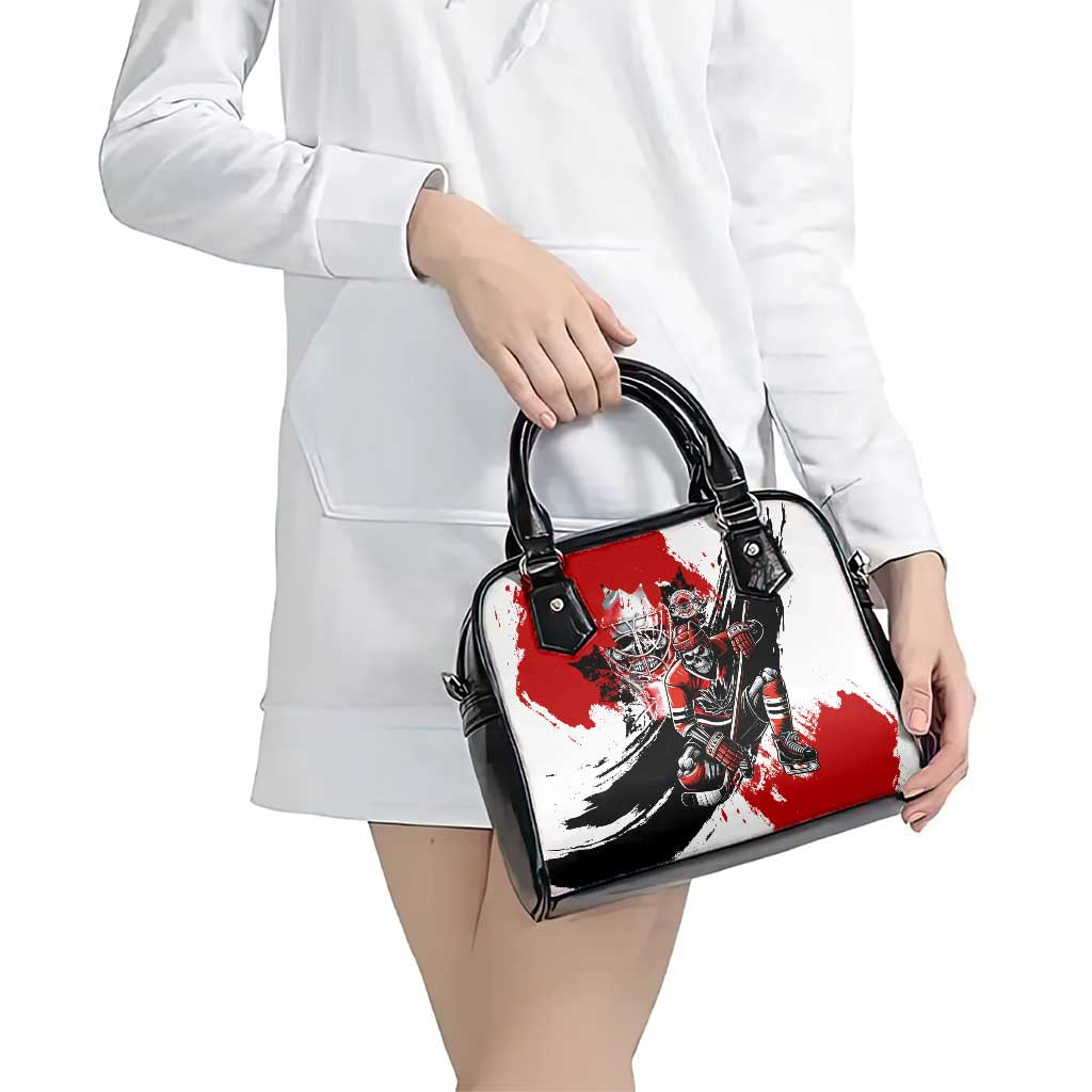 Canada Hockey Skull Life and Death Shoulder Handbag DT02