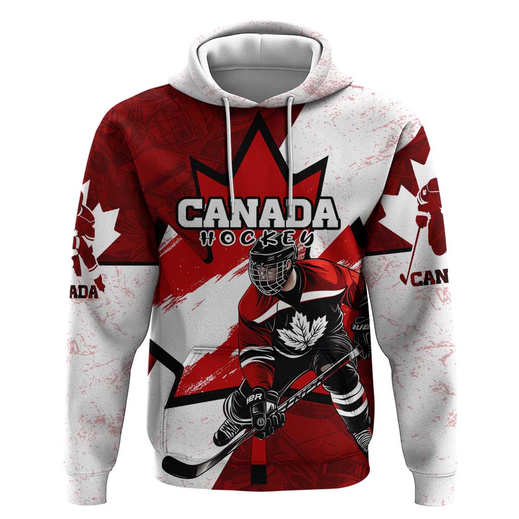 Personalized Canada Hockey Warrior Hoodie Bold Maple Leaf Sports Art DT02