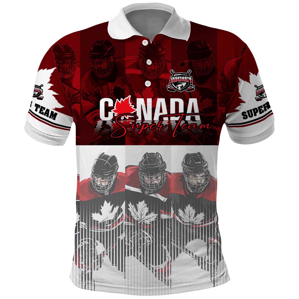 Canada Super Team Polo Shirt Dynamic Ice Hockey Legacy DT02
