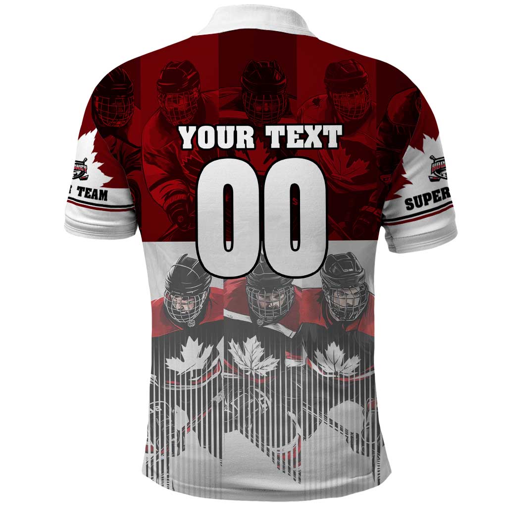 Canada Super Team Polo Shirt Dynamic Ice Hockey Legacy DT02