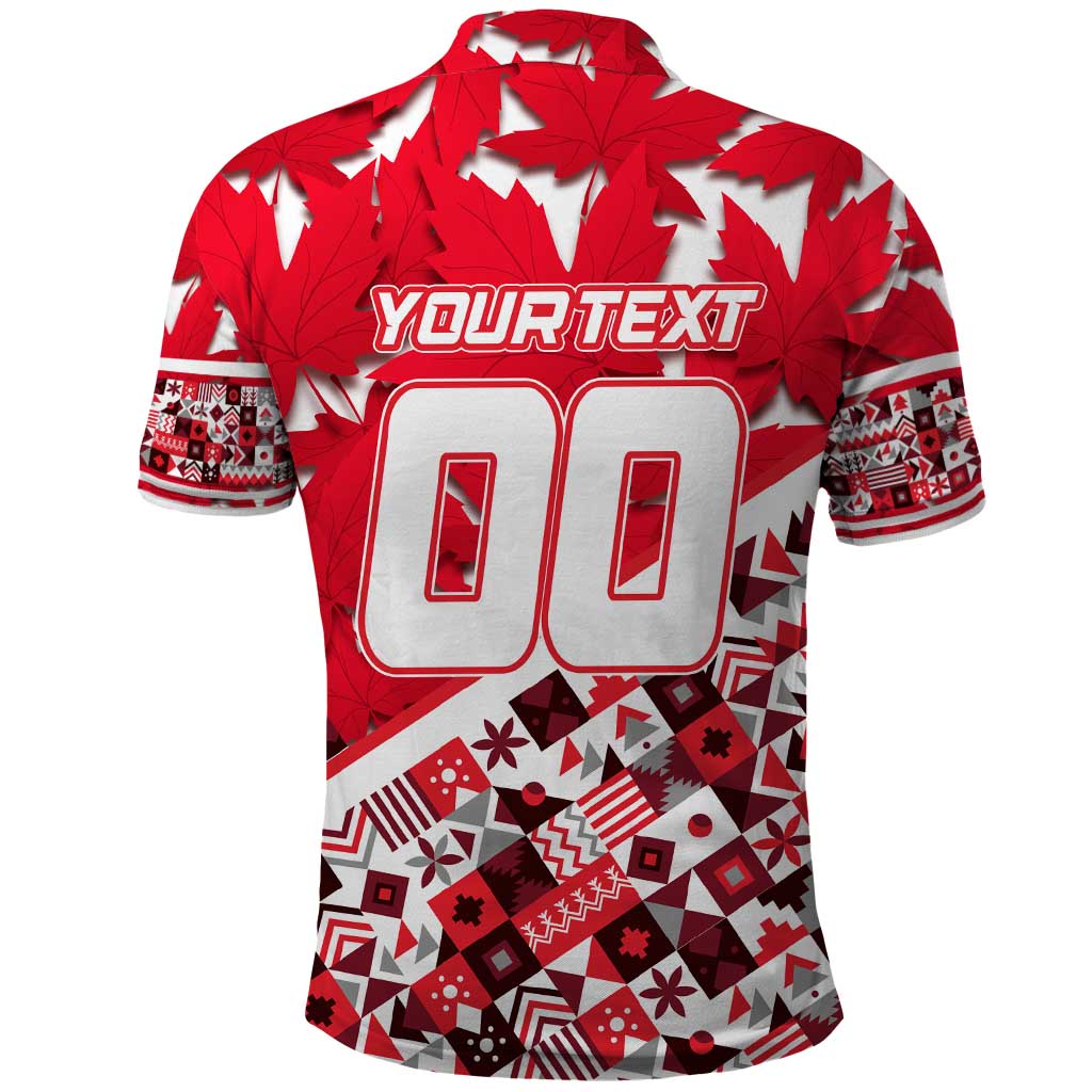 Personalized Canada Hockey Helmet Polo Shirt Maple Leaf Pattern DT02