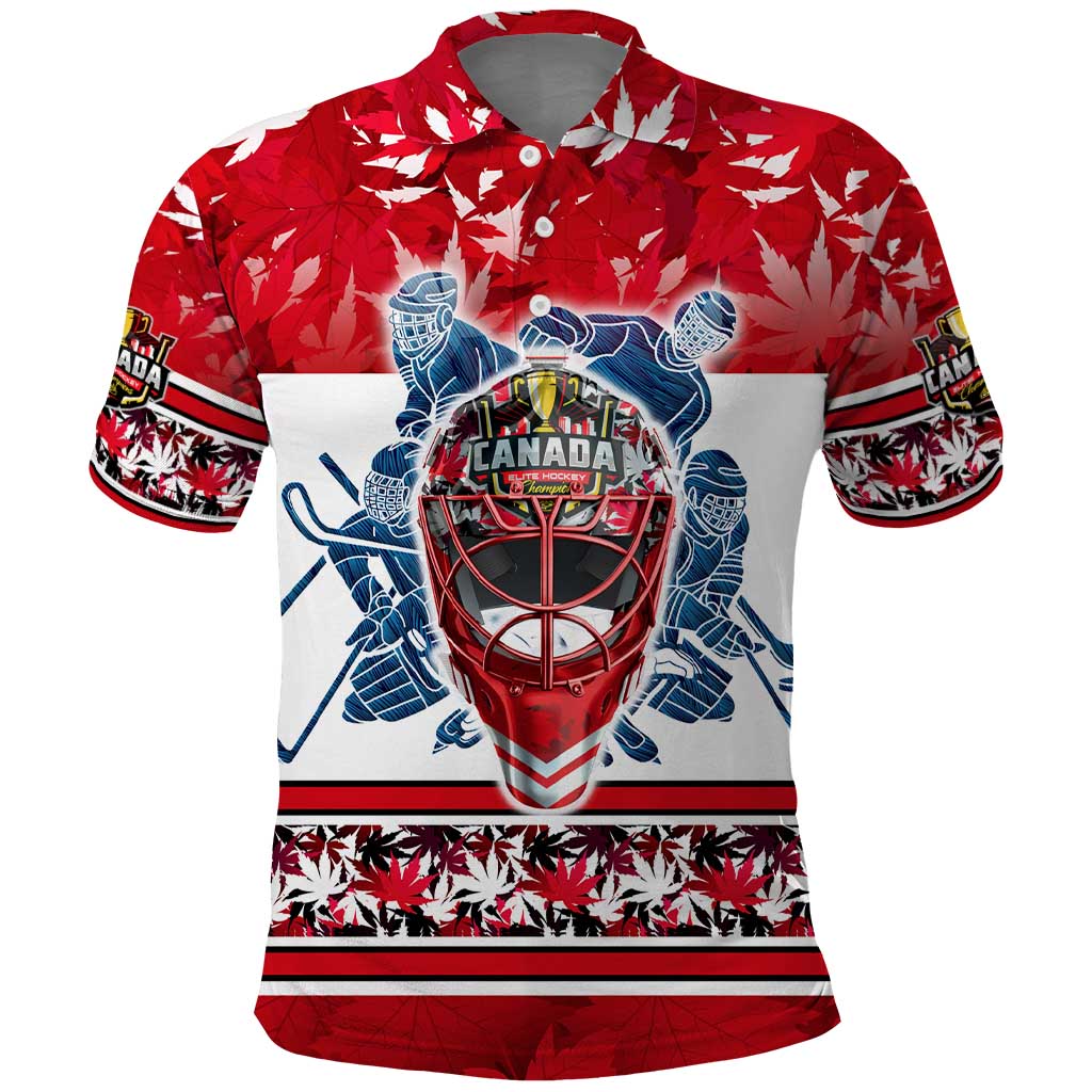 Personalized Canada Elite Hockey Polo Shirt Champions Spirit DT02