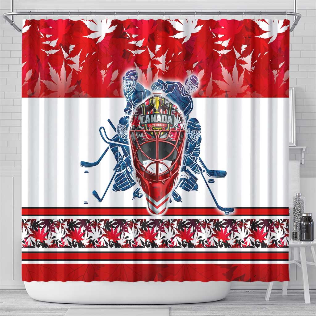 Canada Elite Hockey Shower Curtain Champions Spirit DT02