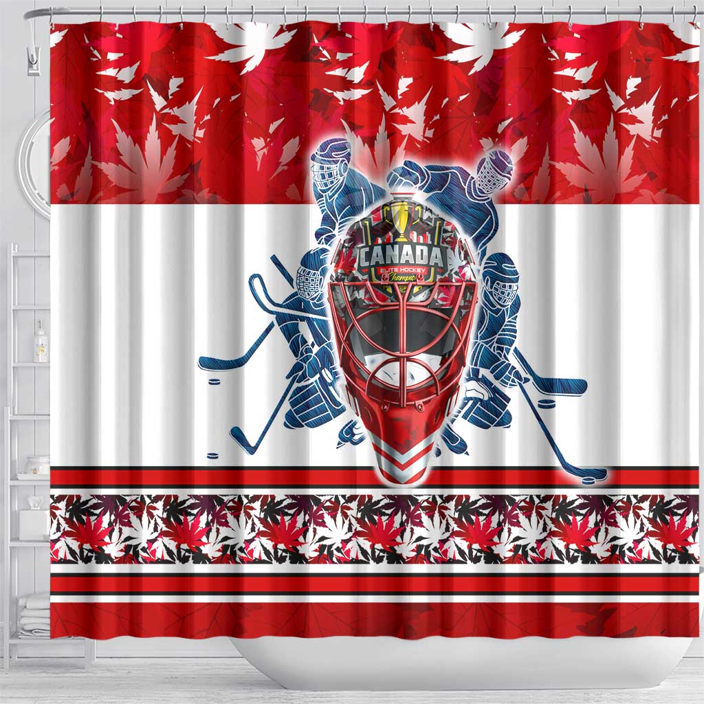 Canada Elite Hockey Shower Curtain Champions Spirit DT02