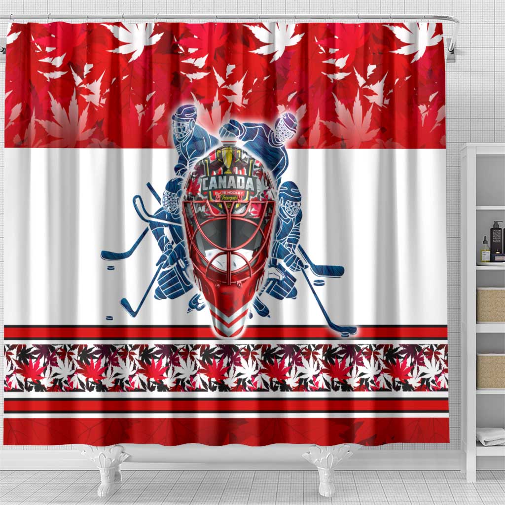 Canada Elite Hockey Shower Curtain Champions Spirit DT02