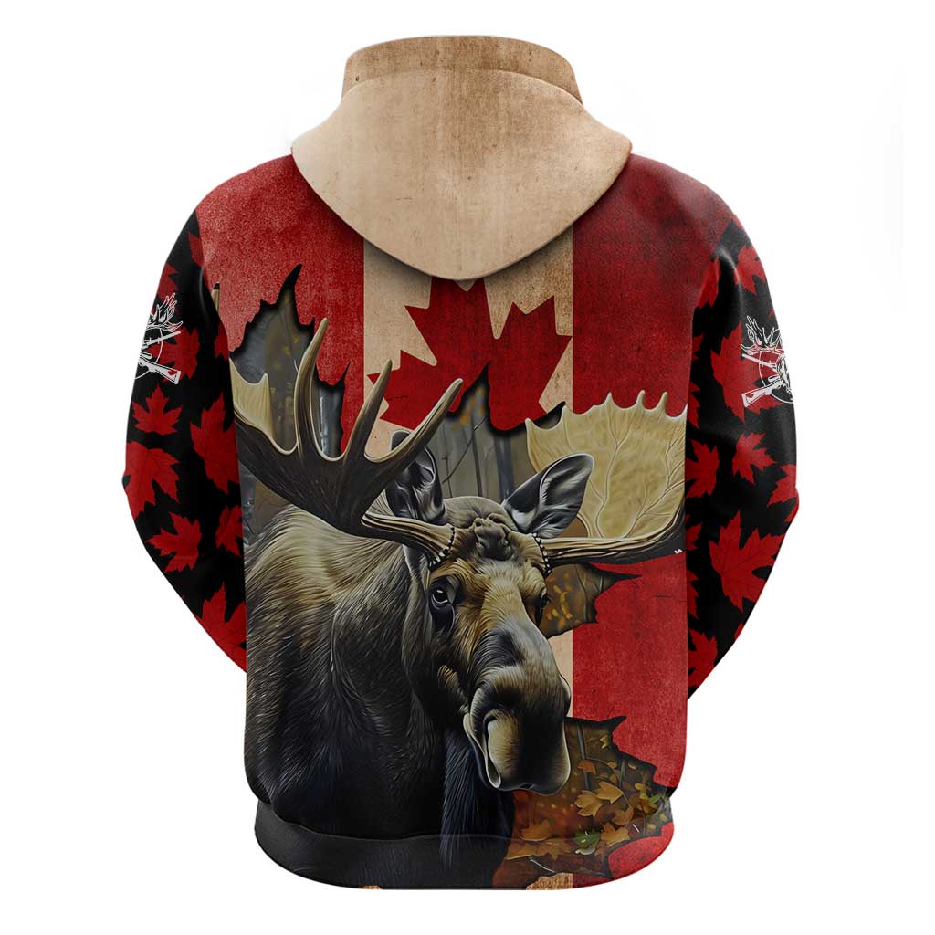 Personalized Canada Moose Hoodie Canadian Flag Maple Leaf Vintage DT02