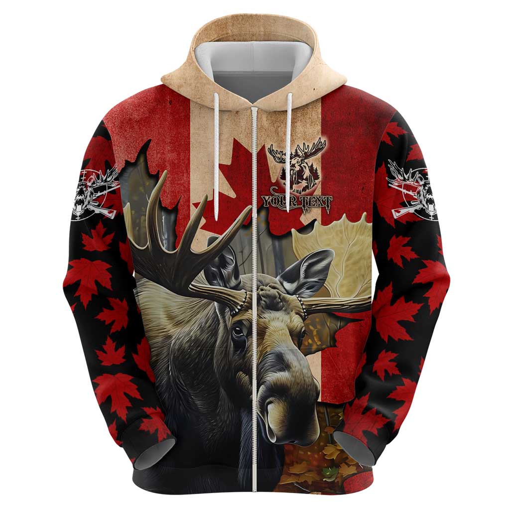 Personalized Canada Moose Hoodie Canadian Flag Maple Leaf Vintage DT02