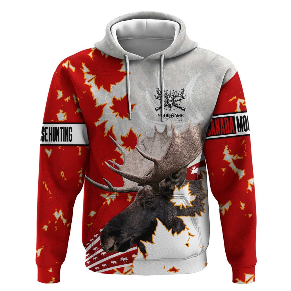 Moose Hunting Hoodie Canada Maple Leaf DT02