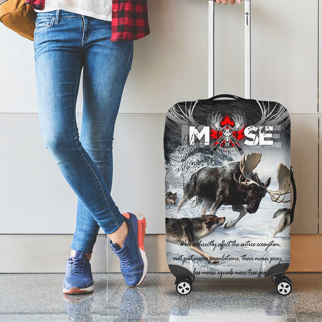 The Wolves Hunting Moose Luggage Cover DT02