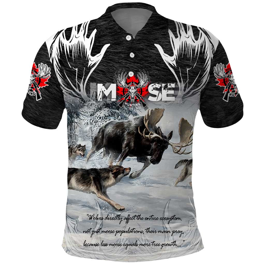 The Wolves Hunting Moose Polo Shirt DT02