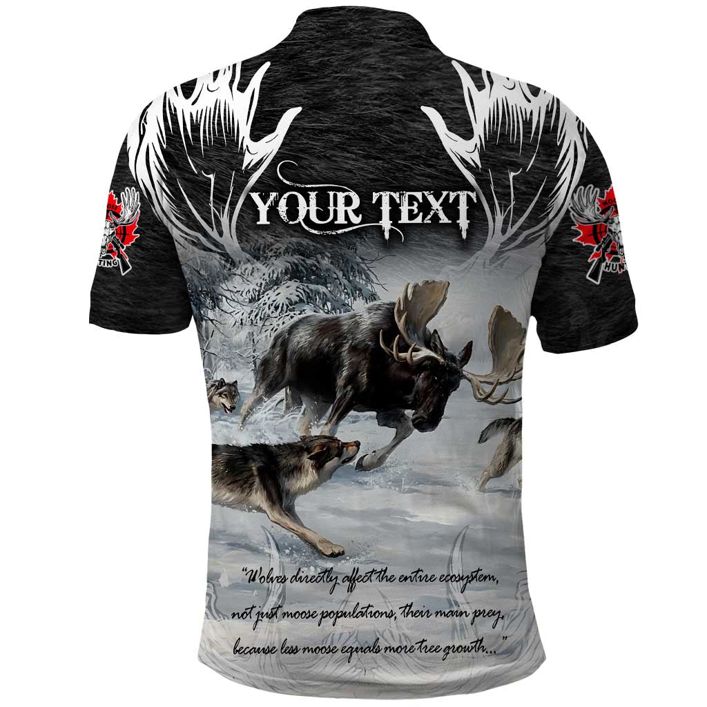 The Wolves Hunting Moose Polo Shirt DT02