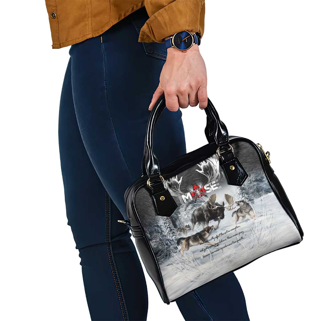 The Wolves Hunting Moose Shoulder Handbag DT02