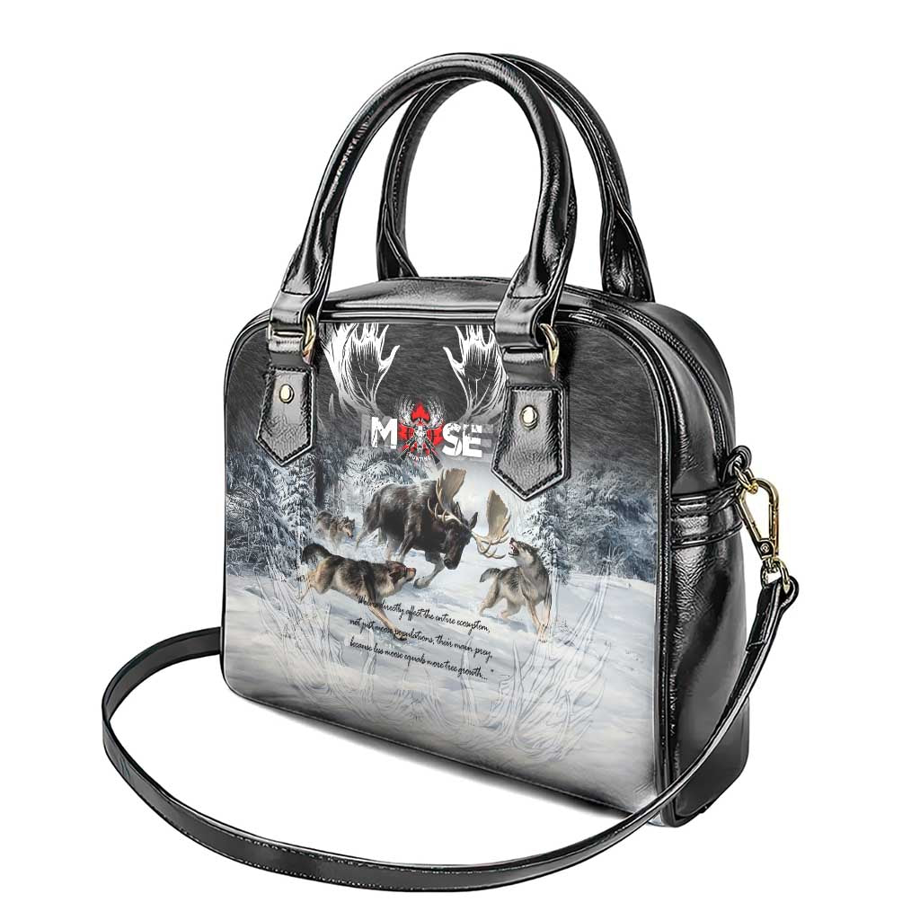 The Wolves Hunting Moose Shoulder Handbag DT02