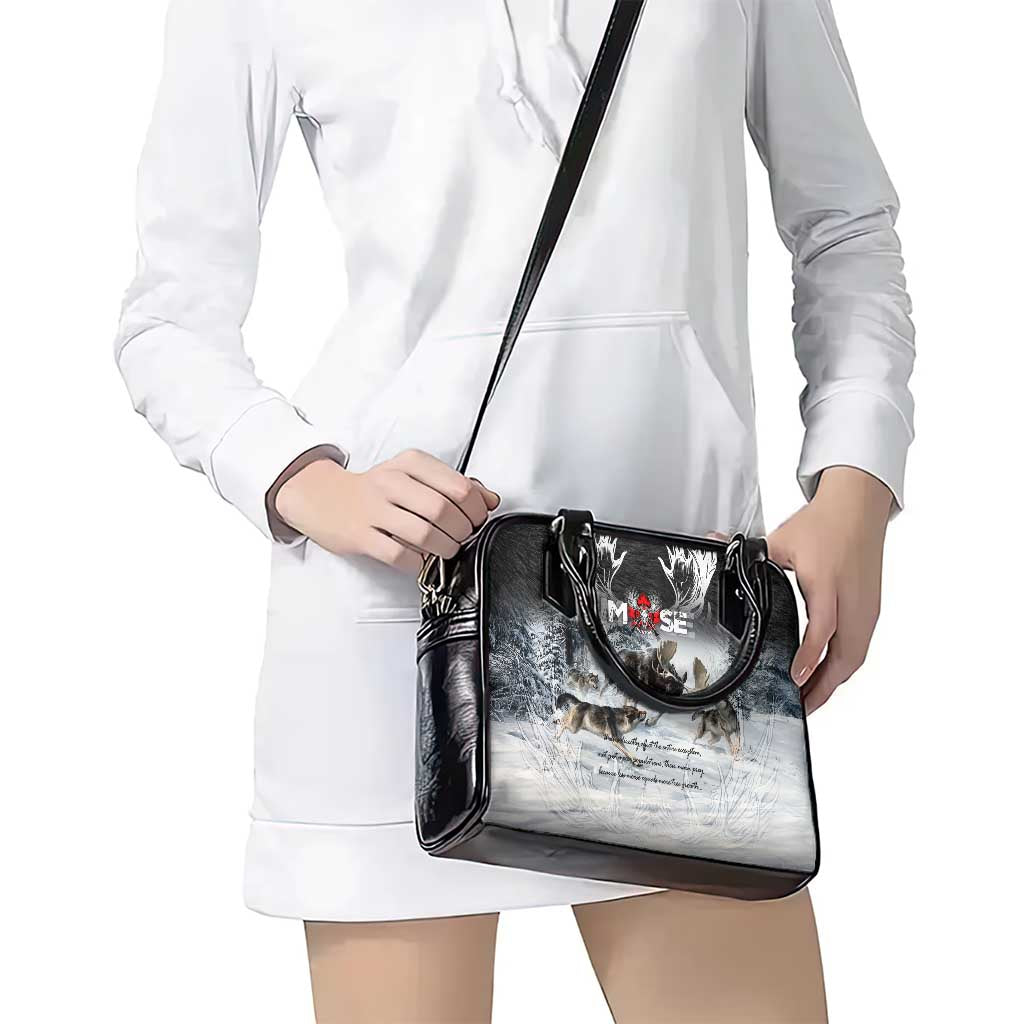 The Wolves Hunting Moose Shoulder Handbag DT02