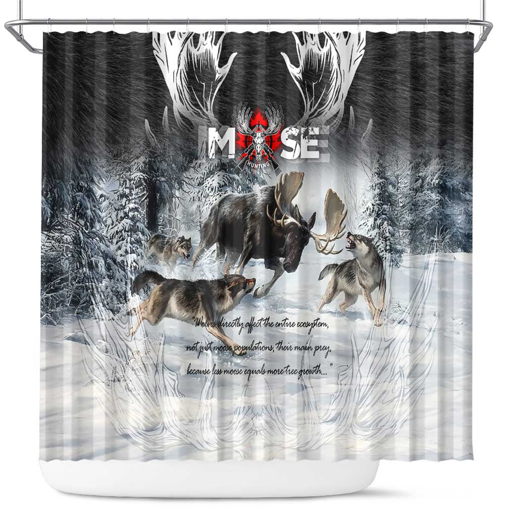 The Wolves Hunting Moose Shower Curtain DT02