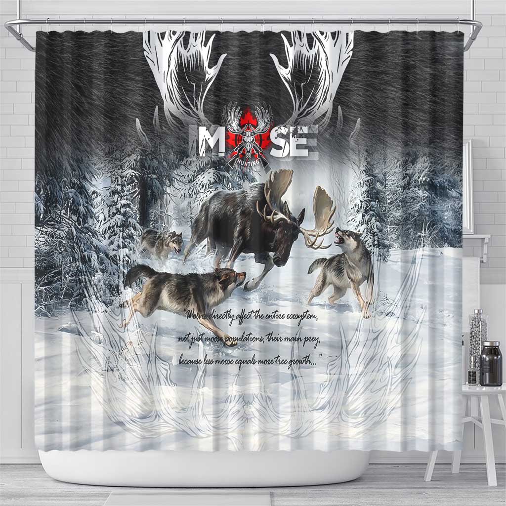 The Wolves Hunting Moose Shower Curtain DT02