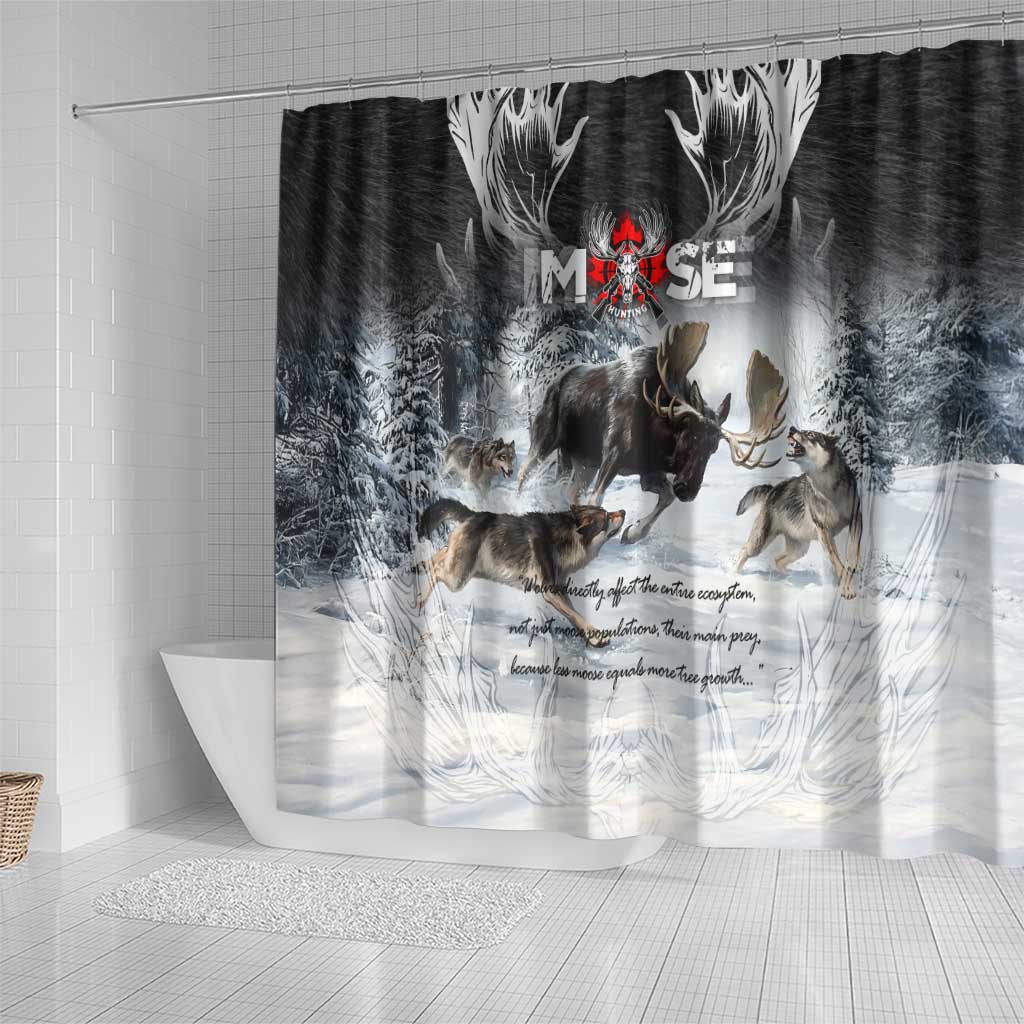 The Wolves Hunting Moose Shower Curtain DT02