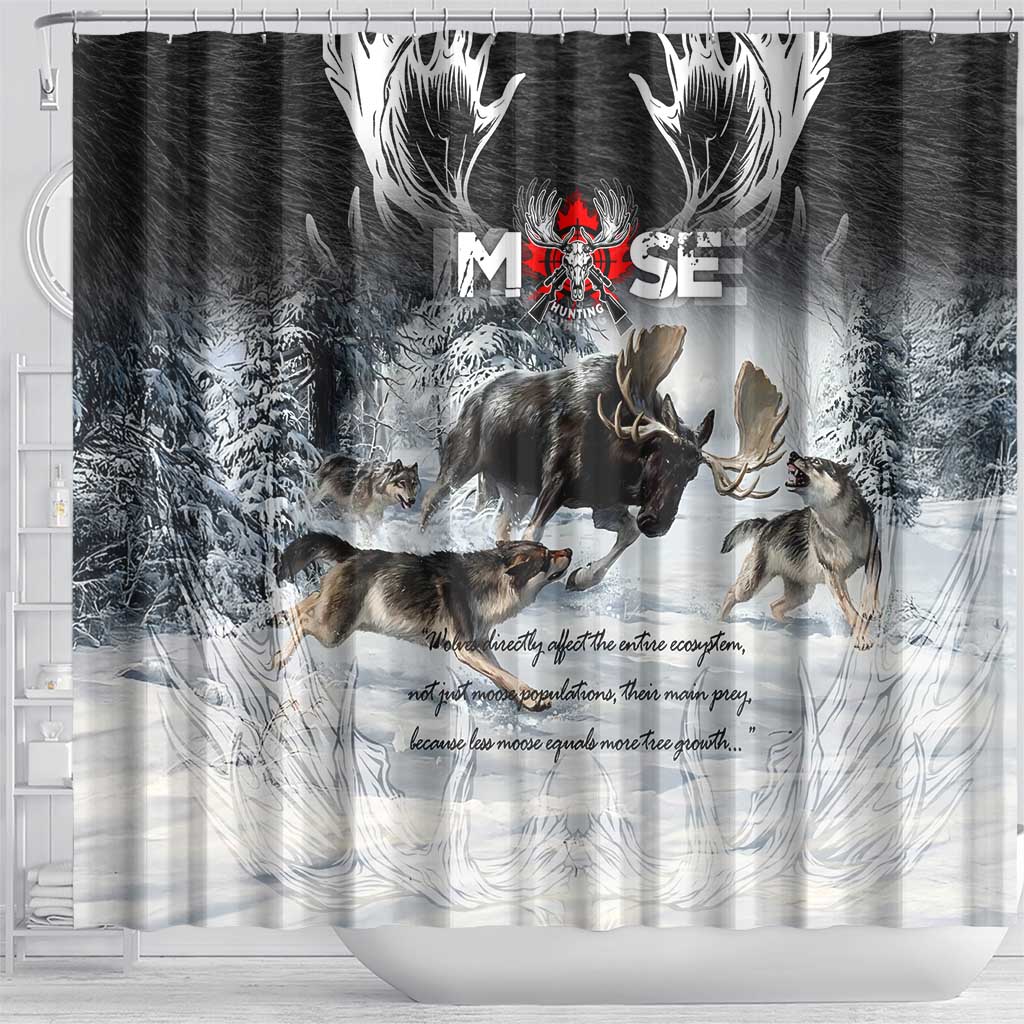 The Wolves Hunting Moose Shower Curtain DT02