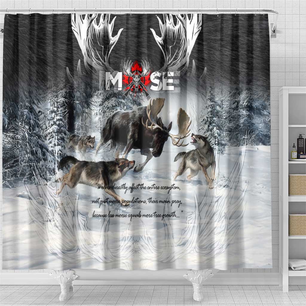 The Wolves Hunting Moose Shower Curtain DT02
