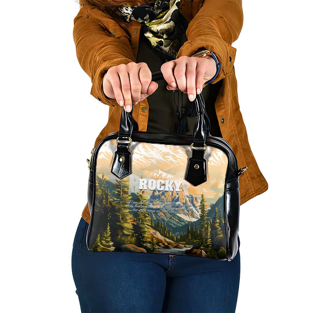 The Beauty of Rocky Mountains Shoulder Handbag DT02