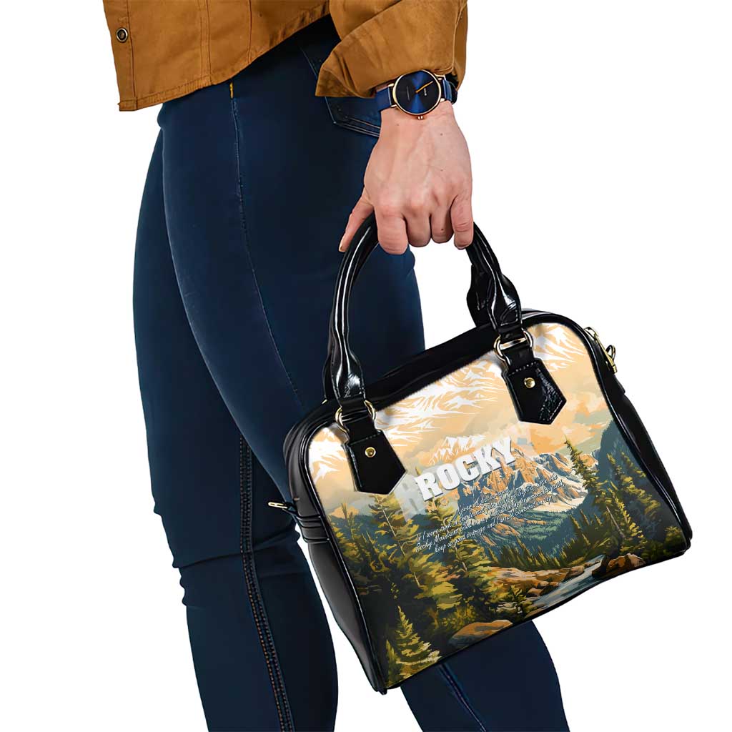 The Beauty of Rocky Mountains Shoulder Handbag DT02