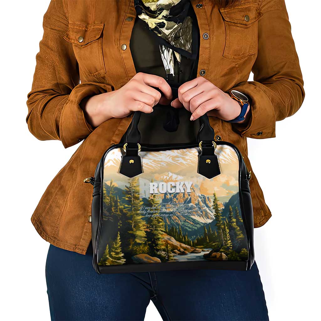 The Beauty of Rocky Mountains Shoulder Handbag DT02