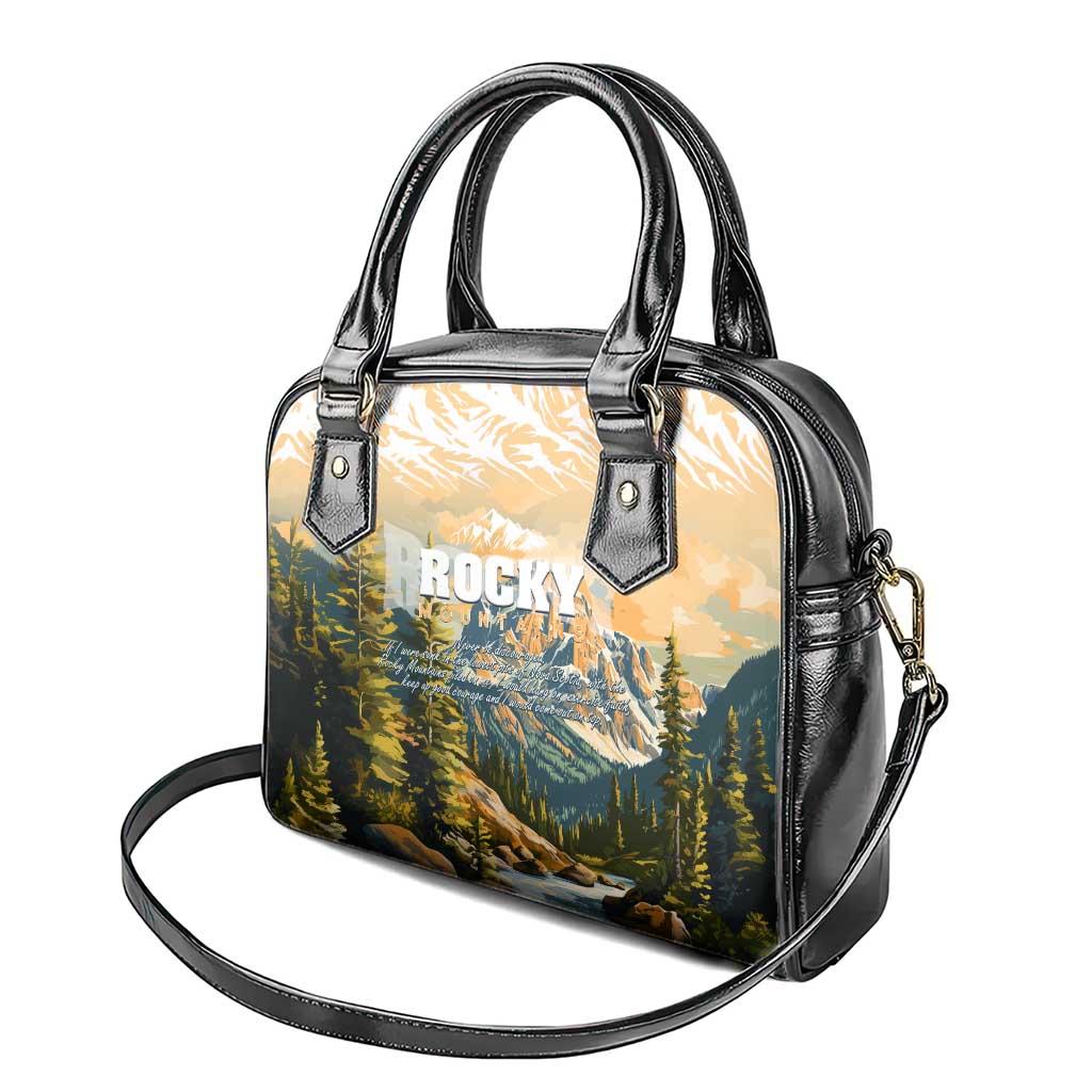 The Beauty of Rocky Mountains Shoulder Handbag DT02