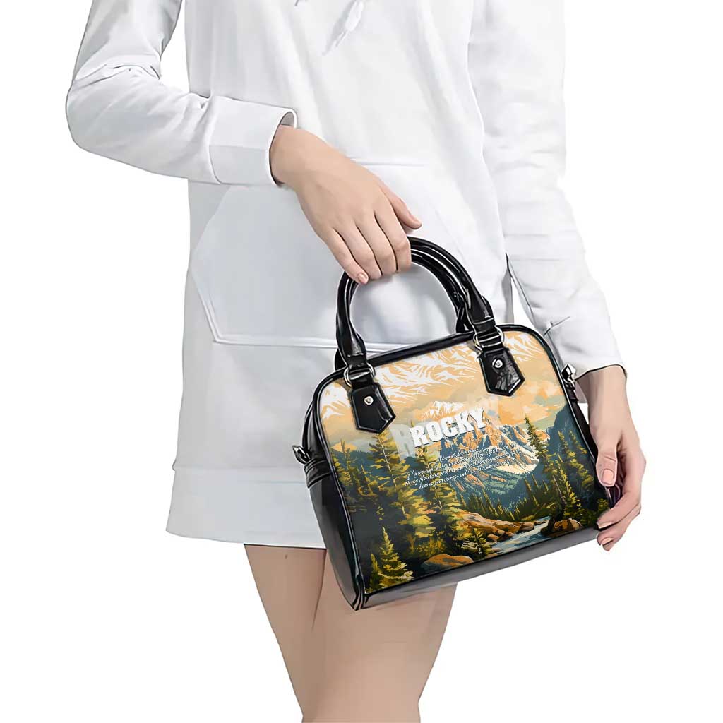 The Beauty of Rocky Mountains Shoulder Handbag DT02