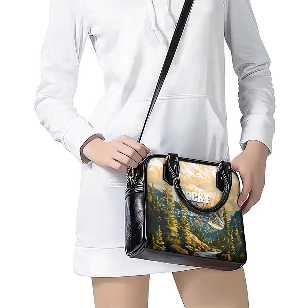 The Beauty of Rocky Mountains Shoulder Handbag DT02