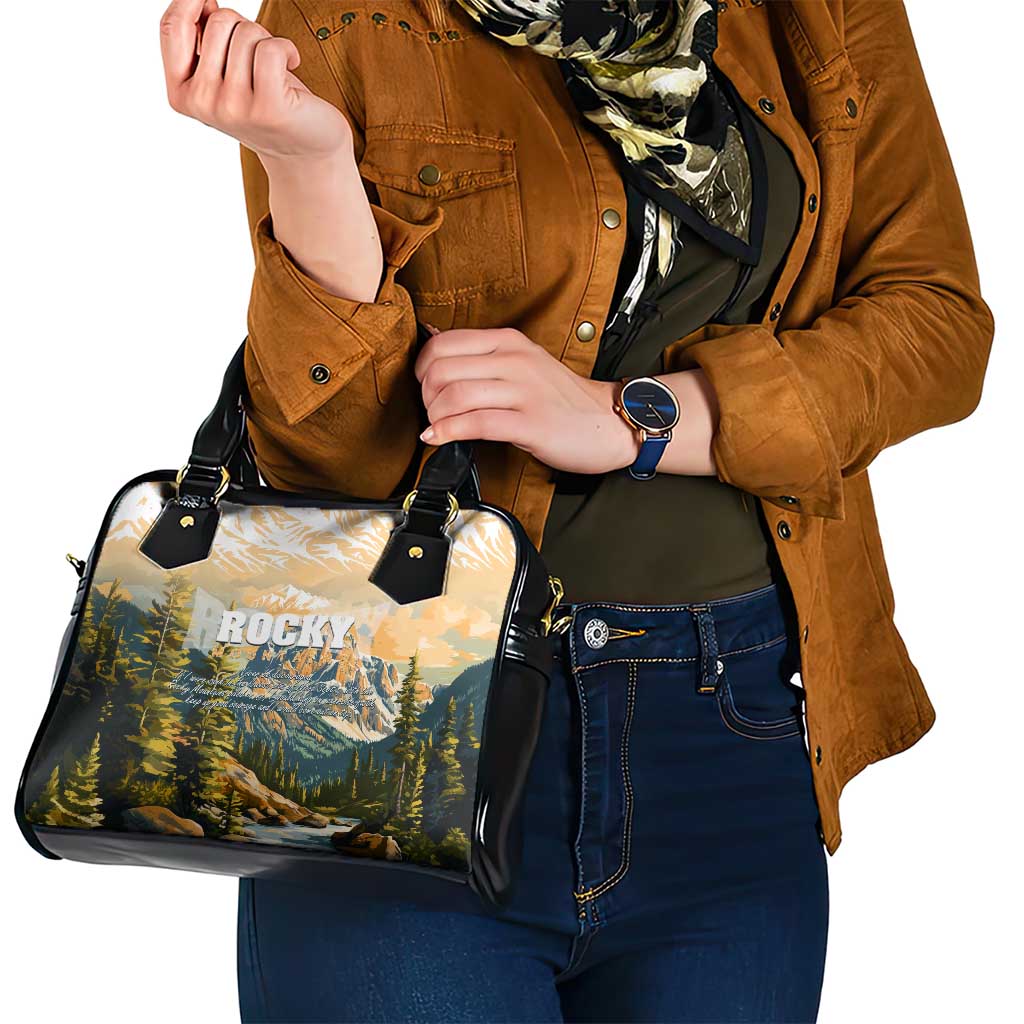 The Beauty of Rocky Mountains Shoulder Handbag DT02