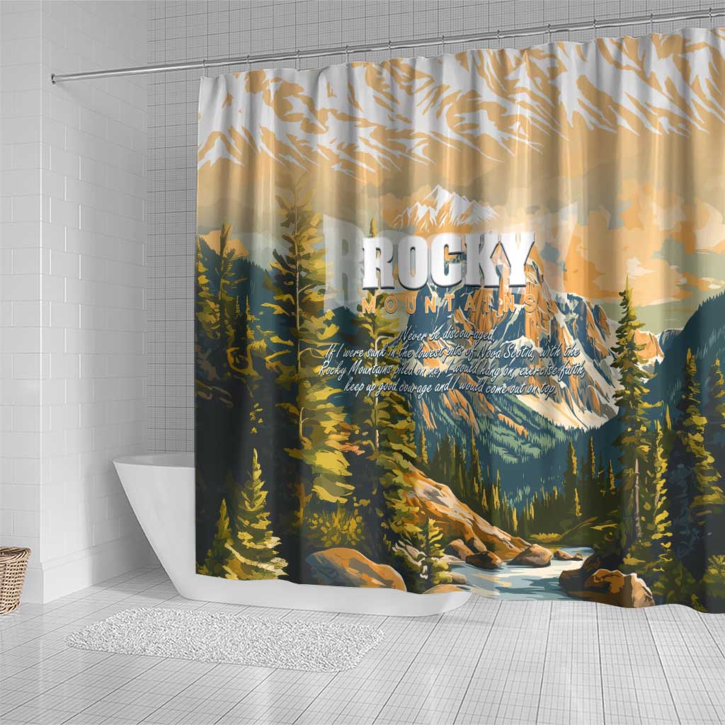 The Beauty of Rocky Mountains Shower Curtain DT02