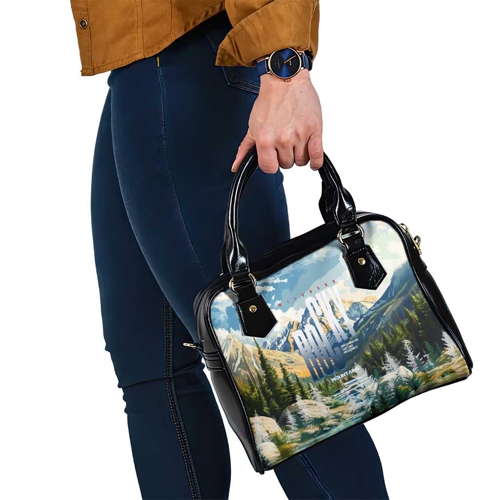 Wilderness of Rocky Mountains Shoulder Handbag DT02