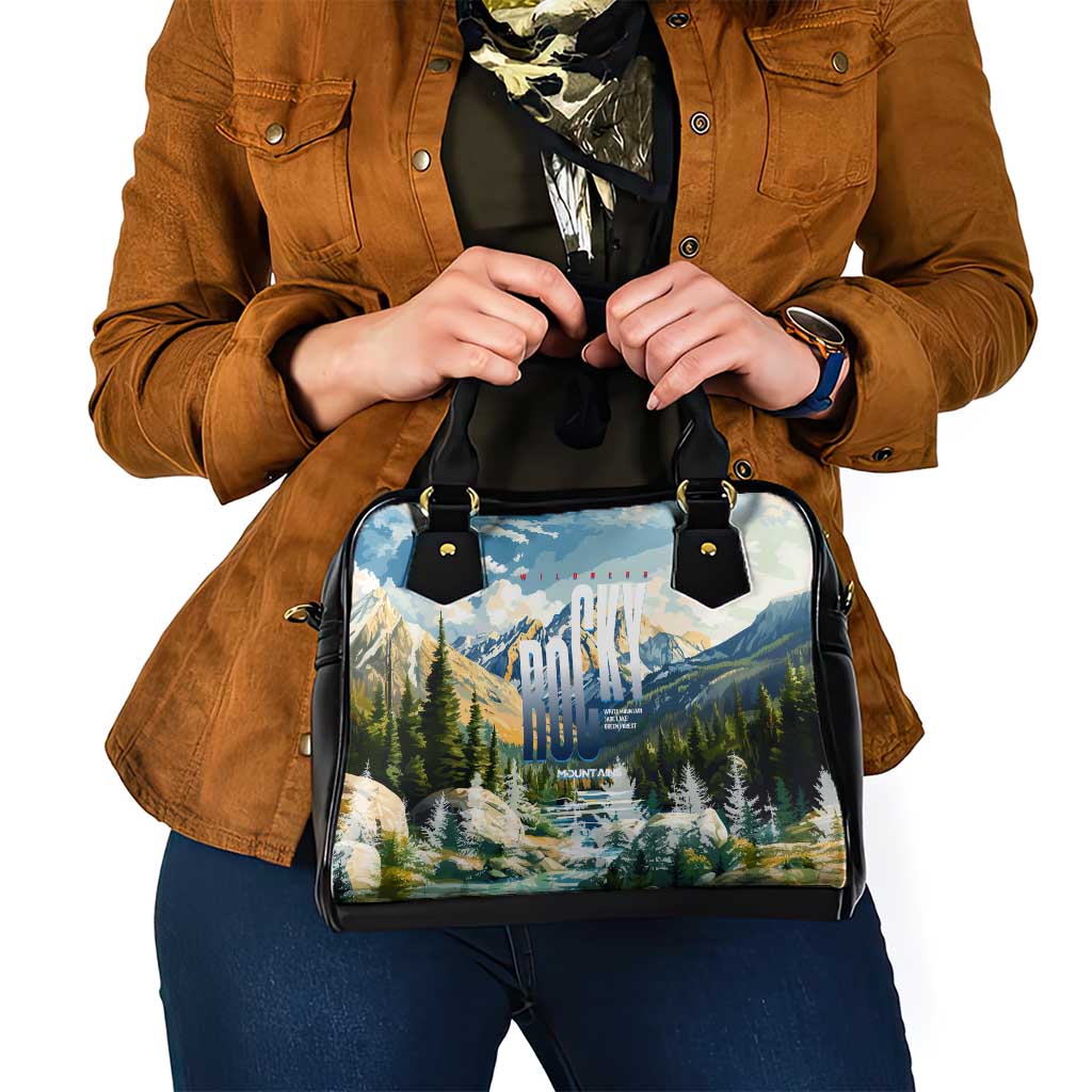 Wilderness of Rocky Mountains Shoulder Handbag DT02