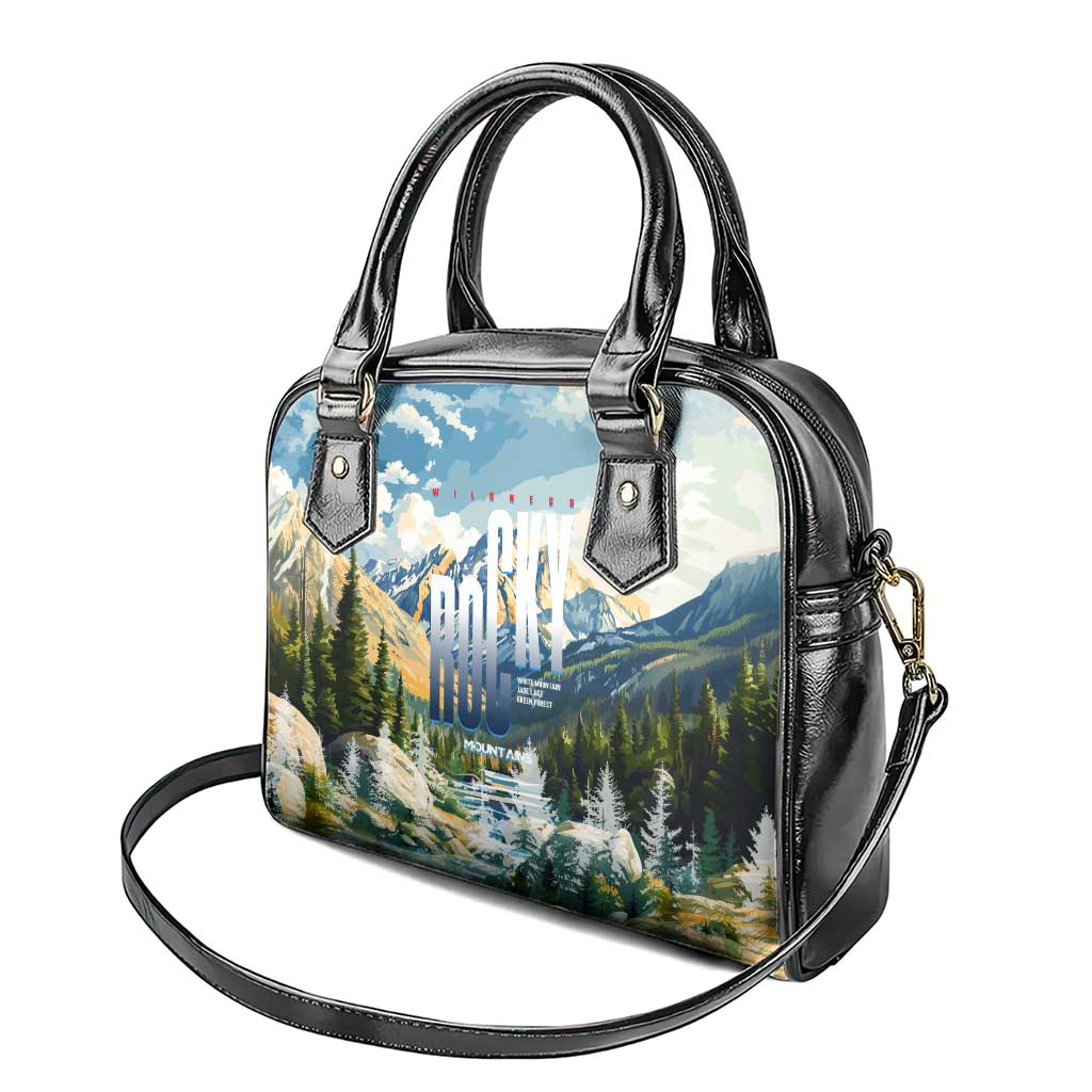 Wilderness of Rocky Mountains Shoulder Handbag DT02