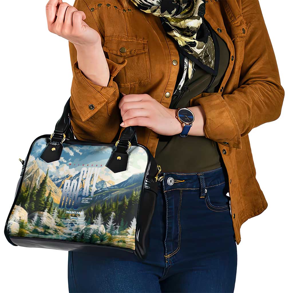 Wilderness of Rocky Mountains Shoulder Handbag DT02